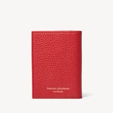 Double Fold Credit Card Holder Red Pebble