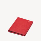 Double Fold Credit Card Holder Red Pebble