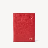 Double Fold Credit Card Holder Red Pebble