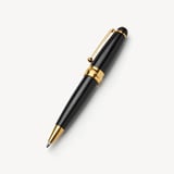Baby Ballpoint Enamel Pen Black & 18ct Gold Plated