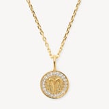 Aries Zodiac Pendant Necklace Aries in 18ct Gold Vermeil