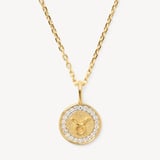 Taurus Zodiac Pendant Necklace Taurus in 18ct Gold Vermeil