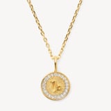 Capricorn Zodiac Pendant Necklace Capricorn in 18ct Gold Vermeil