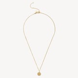 Aquarius Zodiac Pendant Necklace Aquarius in 18ct Gold Vermeil