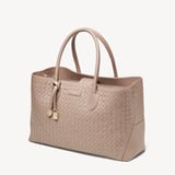 London Tote Moleskin Woven Leather