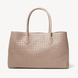 London Tote Moleskin Woven Leather