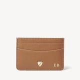 Slim Credit Card Holder Caramel Soft Saffiano