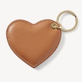 Heart Keyring Caramel Soft Saffiano