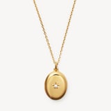 Oval Pearl Locket Necklace Pearl Cabochon & 18ct Gold Vermeil