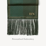 Pure Silk Tassel Scarf Evergreen Quadrant