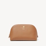 Classic Makeup Case Caramel Soft Saffiano