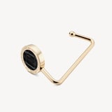 Aspinal Handbag Hook Deep Shine Black Croc