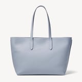Zipped East West Tote with Bee & Flower Charm Sky Blue Pebble