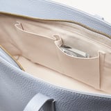Zipped East West Tote with Bee & Flower Charm Sky Blue Pebble