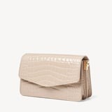 Eliza Clutch Soft Taupe Patent Croc
