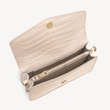 Eliza Clutch Soft Taupe Patent Croc