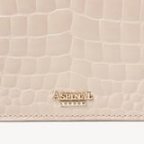 Eliza Clutch Soft Taupe Patent Croc