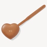 Puffy Heart Charm Caramel Soft Saffiano