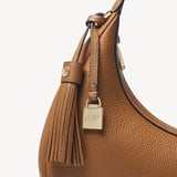 Soho Small Crescent Tan Milled Pebble