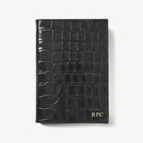 A5 Refillable Journal & Pen Set Deep Shine Black Croc
