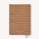 Passport Cover Deep Shine Caramel Small Croc