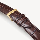 Mayfair® Classic Watch 23ct Gold Plated - Deep Shine Chestnut Croc