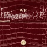 Eliza Clutch Merlot Patent Croc