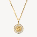 Cancer Zodiac Pendant Necklace Cancer in 18ct Gold Vermeil
