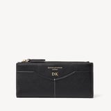 Large Hudson Wallet Black Milled Pebble