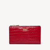 Mayfair® Coin & Card Wallet Deep Shine Cherry Red Small Croc