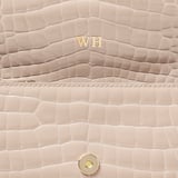Eliza Clutch Soft Taupe Patent Croc