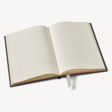 A5 Leather Bound Notebook Navy Pebble