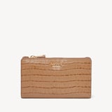 Mayfair® Coin & Card Wallet Deep Shine Caramel Small Croc