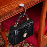Aspinal Handbag Hook Silver Metallic Saffiano
