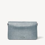 Eliza Clutch Peacock Blue Lizard