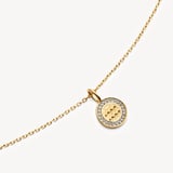 Aquarius Zodiac Pendant Necklace Aquarius in 18ct Gold Vermeil