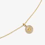 Cancer Zodiac Pendant Necklace Cancer in 18ct Gold Vermeil