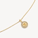 Gemini Zodiac Pendant Necklace Gemini in 18ct Gold Vermeil