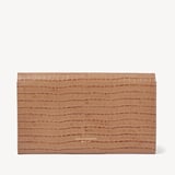 Travel Wallet Deep Shine Caramel Small Croc