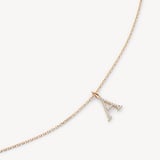 Diamond Initial A Necklace 0.114ct Diamond