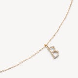 Diamond Initial B Necklace 0.136ct Diamond