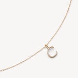 Diamond Initial C Necklace 0.148ct Diamond