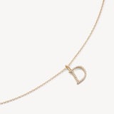 Diamond Initial D Necklace 0.148ct Diamond