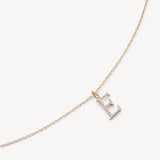 Diamond Initial E Necklace 0.113ct Diamond