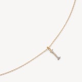 Diamond Initial I Necklace 0.062ct Diamond