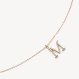 Diamond Initial M Necklace 0.207ct Diamond