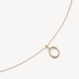 Diamond Initial O Necklace 0.126ct Diamond
