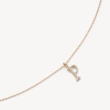 Diamond Initial P Necklace 0.126ct Diamond