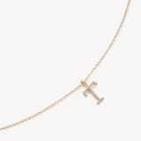 Diamond Initial T Necklace 0.107ct Diamond
