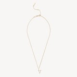 Diamond Initial V Necklace 0.107ct Diamond